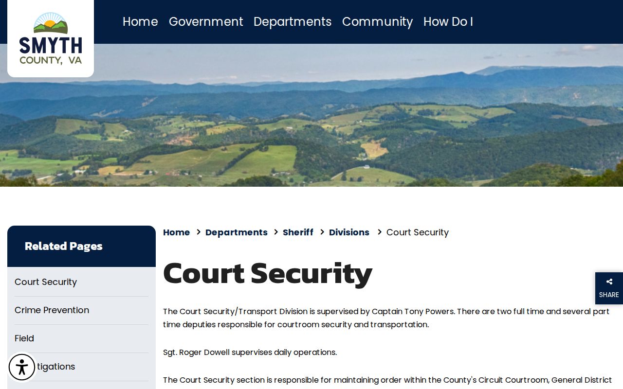 Smyth County courthouse security prohibited items and entry rules
